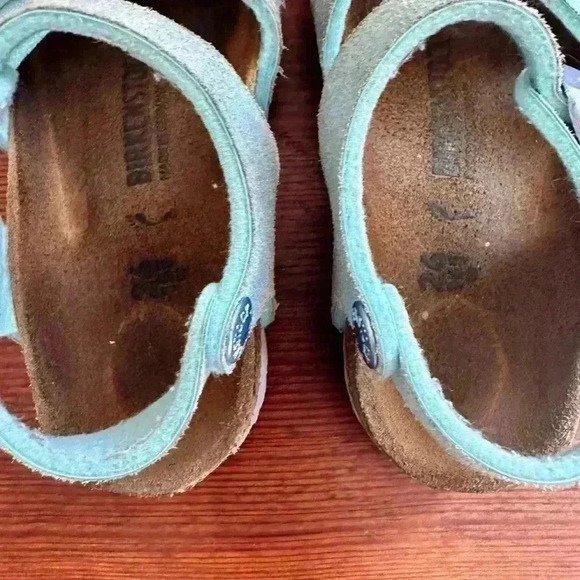 Birkenstock Blue Rio Strap Sandals Shiny Size 26 Girls - Picture 7 of 8